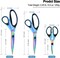 Craft Scissors Set of 3 Pack, All Purpose Sharp Titanium Blades Shears, Rubber Comfort Grip Handle, Multipurpose Fabric Scissors Tool Set Great for Office, Sewing, Arts, School and Home Supplies, Blue